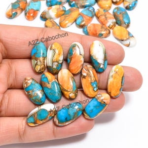 18 x 9 mm natuurlijk turkoois kristal blikkerig ovale vorm oester turkoois steen klein formaat ovaal oester turkoois voor sieraden