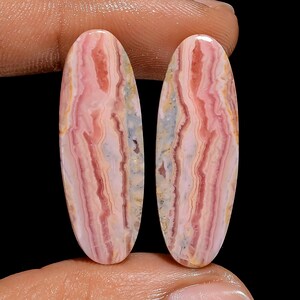 Natürliche Rhodochrosit Paar Rosa Rhodochrosit Stein 29X10X3 mm Größe Rhodochrosit Paar Flachboden Poliert Paar