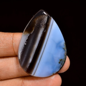 Cabujón de ópalo azul Owyhee, piedra preciosa suelta, piedra preciosa de ópalo azul Owyhee natural para hacer joyas, piedra de ópalo azul, regalo para ella (piedra como en la imagen)