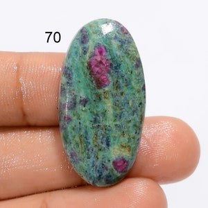 Natuurlijke robijn fuchsiet cabochon, losse edelsteen, robijn in fuchsiet, chakrasteen, helende kristallen, helende steen, sieraden maken van steen cadeau
