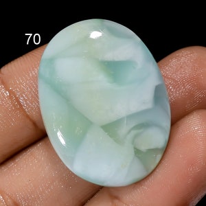 Cabochon di emimorfite, pietra preziosa sciolta, forma di pera, pietra preziosa di emimorfite, forma ovale, cabine di emimorfite (emimorfite come immagine