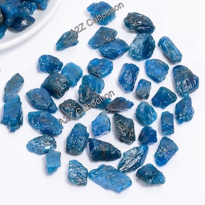Natural Apatite Raw Chunks Polished Apatite Chunks Small Size Blue Apatite Rough Small Chunks ( Size 15-25 MM)