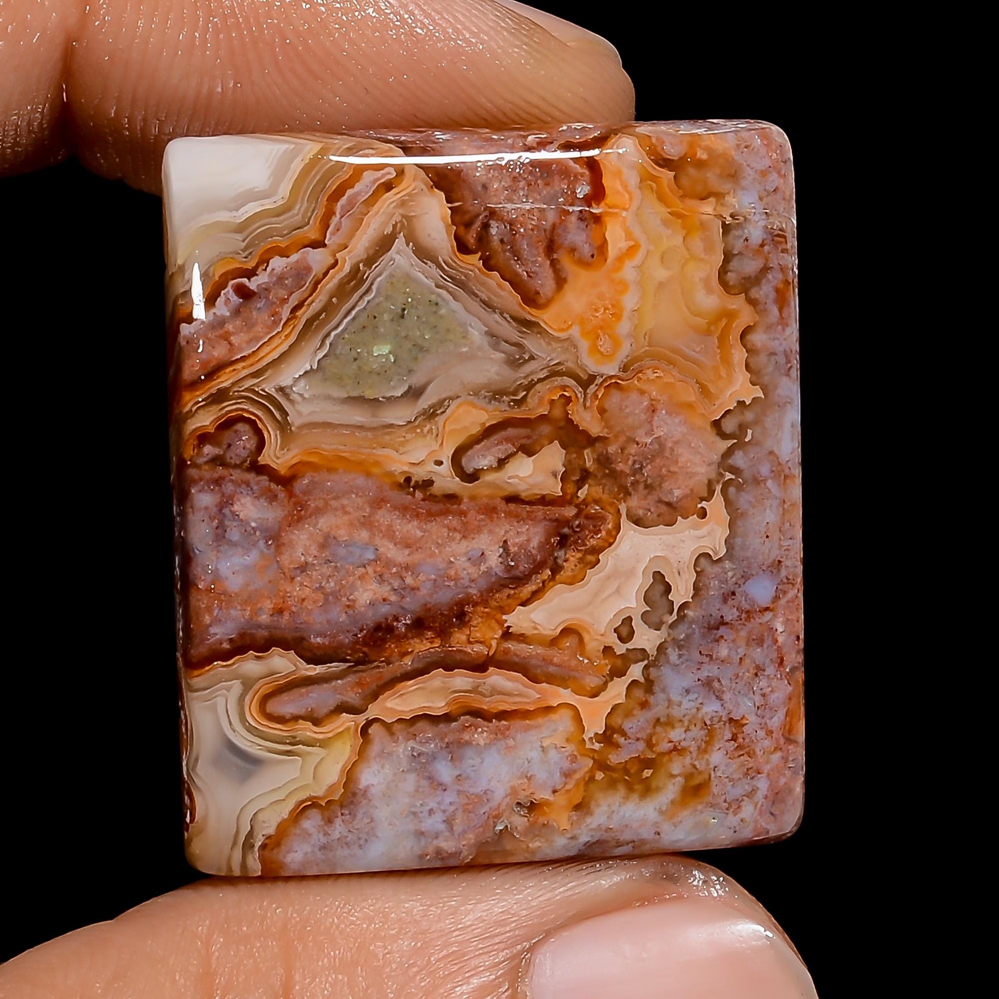 Crazy Lace Agate Stone High Polished Crazy Lace Cabochon 30X25X4
