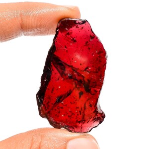Natural Garnet Slice Both Side Polished Garnet Palm Slice 45X27X6 mm Size Good Slice January Birthstone