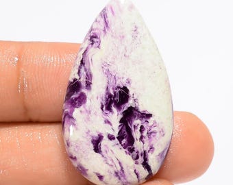 Natural Kemmererite Gemstone Drop Shape Kemmererite Cabochon 35X20X5 mm Size Kemmererite Stone Both Side Polished Stone