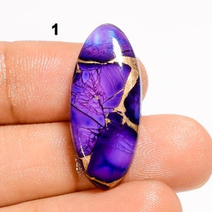 Cabochão de cobre roxo natural turquesa cristal turquesa roxo pedra turquesa polida em ambos os lados