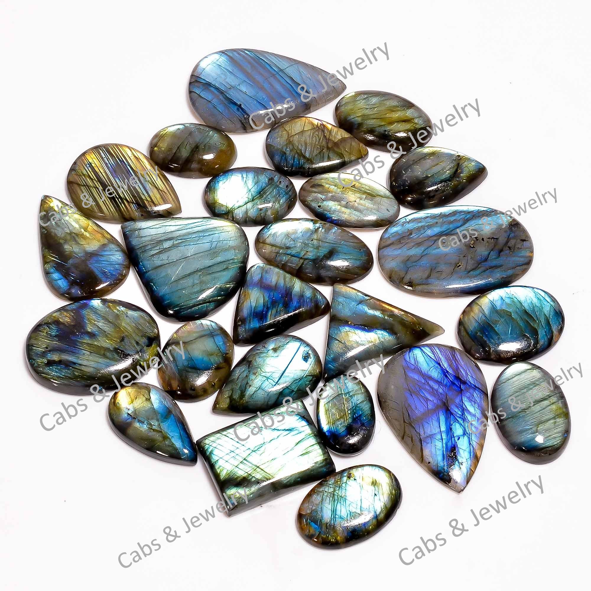 Superb Quality Natural Mixed Fire Labradorite Cabochon Best Collection For Gift 