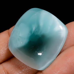 Cabochão de Hemimorfita com parte traseira plana Cristal de Hemimorfita polido 26X26X6 mm Tamanho Pedra de Hemimorfita