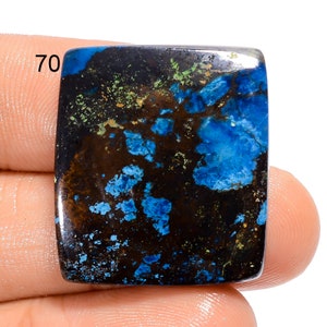 Azzurrite Cabochon Pietra preziosa sciolta Azzurrite Cristalli curativi Azzurrite Pietra preziosa Azzurrite Pietra nera piatta Azzurrite Pietra naturale Azzurrite come da immagine