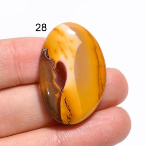 Piedra preciosa de jaspe mookaita, jaspe mookaita rojo y amarillo, jaspe cristalino, piedra de jaspe mookaita pulida por ambos lados