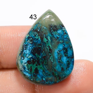 Natürliche Shattuckite Edelstein flache Rückseite Beide Seite poliert Shattuckite Cabochon Erstklassige Qualität Shttuckite Stein für die Herstellung von Schmuck