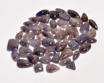 50 Pieces Natural Iolite Sunstone Cabochon Flat Back Polished Iolite Sunstone 9X6 18X11 mm Size