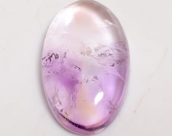 Natural Ametrine Cabochon Loose Purple Stone Flat Back High Polished Ametrine Crystal 33X20X10 mm Size Ametrine
