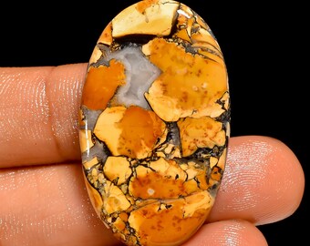 Maligano Jasper Cabochon Flat Back Polished Maligano Stone 36X22X4 mm Size Stone