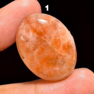 Pietra preziosa naturale del sole Cabochon, pietra preziosa sciolta con fondo piatto, pietra preziosa arancione del sole, pietra preziosa arancione brillante, pietra di cristallo (pietra come immagine
