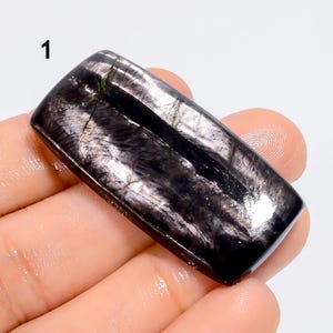 Cabochão de Hiperstênio Natural Pedra Preciosa Envoltório de Fio de Hiperstênio Pedra para Fazer Jóias Cristal de Cura, Pedra Preciosa de Atacado de Hiperstênio