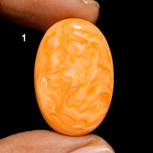 Orange Türkis Edelstein, Orange Türkis Cabochon Lose Orange Edelstein Geschenk für sie Wire Wrapping Heilsteine glatt poliert