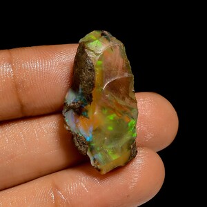 30X16X9 mm Size Ethiopian Opal Crystal Rough Fire Ethiopian Rough Stone Opal Rough