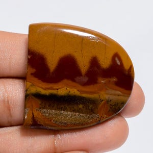 Kamień szlachetny Desert Sunset Jasper Duży rozmiar kryształu Kamień pustyni 34X33X3 mm Rozmiar kamienia (obustronnie polerowany kryształ)