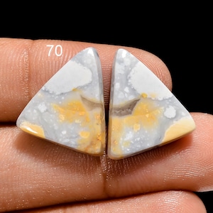 Paire de pierres précieuses en jaspe maligano naturel, paire de cabochons en jaspe maligano, paire de pierres précieuses cabochon pour paire de pierres colorées (pierre comme image
