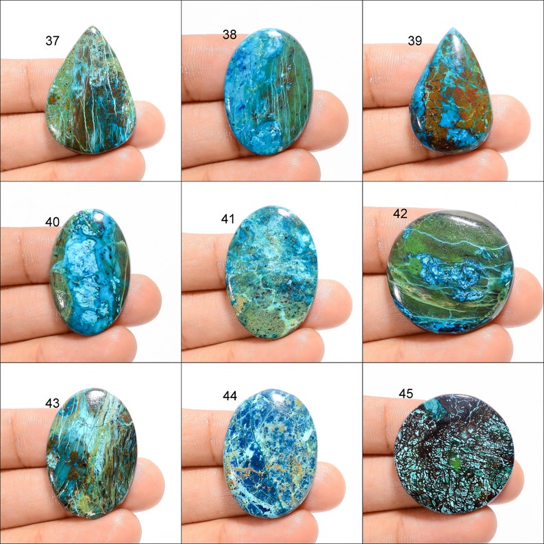 Pierre de shttuckite naturelle de qualité supérieure, dos plat, cabochon de shttuckite poli des deux côtés, pierre de shttuckite multicolore pour bijoux image 5