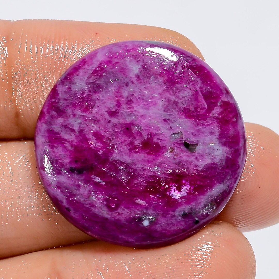Polished Pink Ruby Crystal Stone: Natural Gemstone (24X24X3 Mm) - Etsy