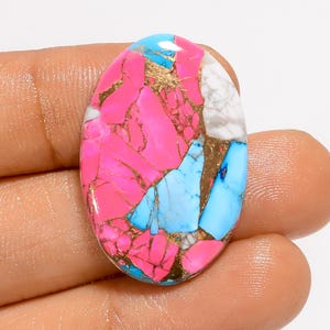 Barbe à papa turquoise forme longue barbe à papa turquoise cristal 30 x 20 x 4 mm taille bonbon stone