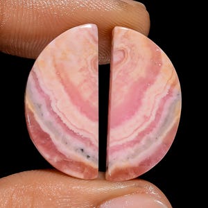 Natürliche Rhodochrosit Paar Rosa Rhodochrosite Paar Stein 23X10X2 mm Größe Rhodochrosit Paar Flat Back Poliert Paar
