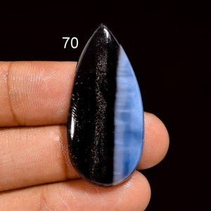 Cabujón de ópalo azul Owyhee natural, piedra preciosa suelta, piedra preciosa de ópalo azul, ópalo Owyhee, curación con cristales, fabricación de joyas, regalo para ella