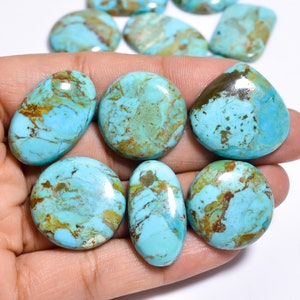 Natural Arizona Turquoise Cabochon Loose Gemstone Arizona Turquoise Gemstone, for Jewelry Making Stone, Gift For Her.