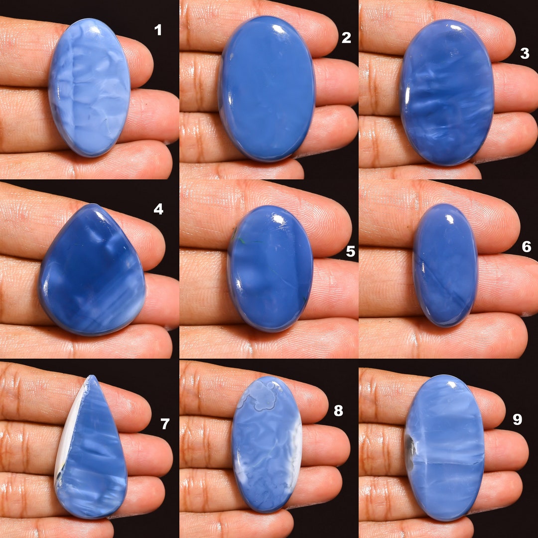 Natural Owyhee Blue Opal Cabochon , Loose Gemstone, Blue Opal Gemstone