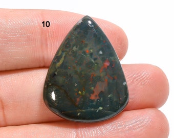 Natural Bloodstone Gemstone Cabochon Loose Jewelry Loose Gemstone Wholesale Cabochon Bloodstone Crystal Wire Wrap Jewelry (Stone As Picture