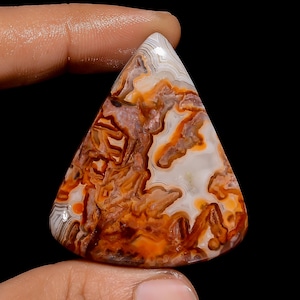 Crazy Lace Agate Stone High Polished Crazy Lace Cabochon 45X38X6 mm Size Agate Crystal
