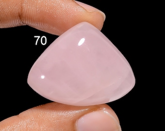 Natural Rose Quartz Cabochon: Pink Crystal Gemstone for Jewelry Making