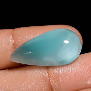Cabochão de Hemimorfita com parte traseira plana Cristal de Hemimorfita polido 24X12X6 mm Tamanho Pedra de Hemimorfita