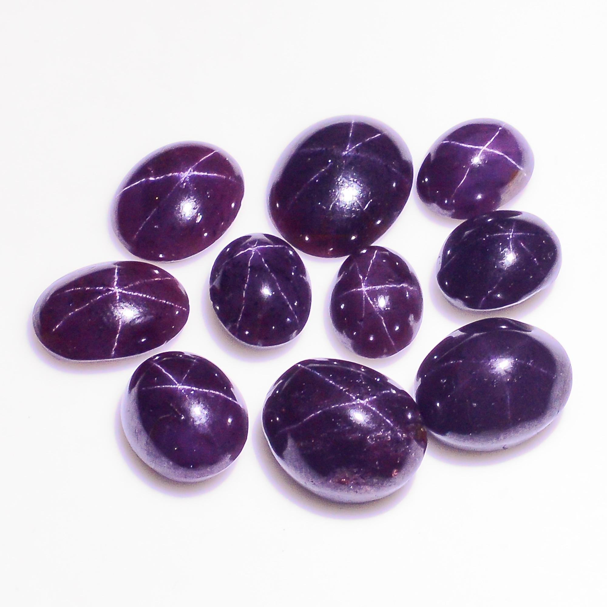 Star Garnet Cabochon Lot 10 Pieces Tinny Star Garnet Crystal 9X7