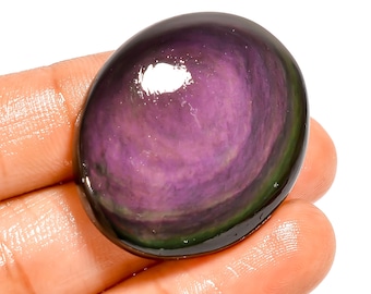 Natural Top Quality Rainbow Eye Obsidian Gemstone Cabochon, Silvers Jewelry, Wire Wrap Jewelry Stone Rainbow Eye Obsidian Stone
