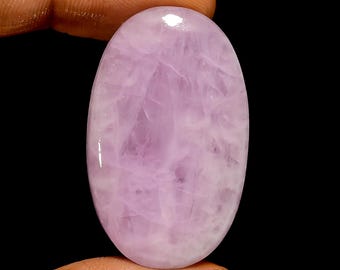Natural Pink Kunzite Cabochon Pink Kunzite Crystal 37X22X6 mm Size Kunzite Stone