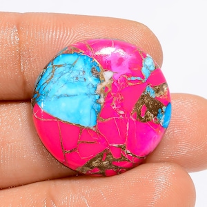 Barbe à papa turquoise, forme ronde, cristal turquoise, taille 23 x 23 x 4 mm, pierre de bonbon