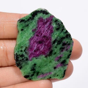 Natural Ruby Zoisite Raw Slice Raw Ruby Zoisite Slice, Loose Gemstone, Polished Slice Ruby Zoisite Jewelry Making Slice Raw