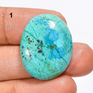 Natural Chrysocolla Cabochon Beautiful Chrysocolla Gemstone Jewelry Making Stone Flat Back Crystal