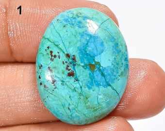 Natural Chrysocolla Cabochon Beautiful Chrysocolla Gemstone Jewelry Making Stone Flat Back Crystal