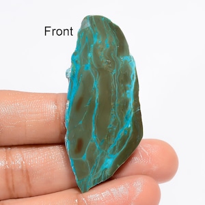 Crisocolla naturale lucidata fetta cabochon crisocolla lucidata lastra gemma 52X23X5 mm 50 carati lastra di crisocolla pezzi decorativi crisocolla
