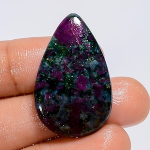 Natural Ruby Kyanite Gemstone Ruby In Kyanite Crystal Flat Back Kyanite 31X19X3 mm Size Kyanite Stone