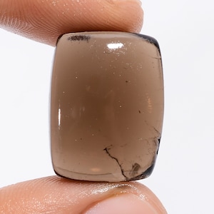 Quarzo fumé naturale cabochon sciolto pietra preziosa 21X16X7 mm 26 carati quarzo fumé pietra preziosa forma radiante pietra quarzo fumé per la creazione di gioielli