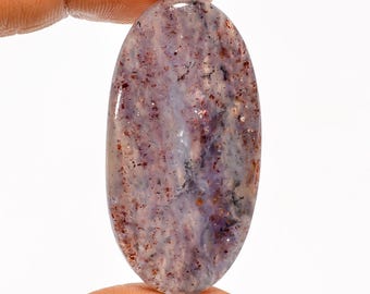 Natural Iolite Sunstone Cabochon Flat Back Polished Iolite Sunstone 47X24X6 mm Size