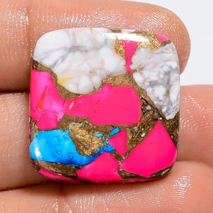 Barbe à papa turquoise forme carrée barbe à papa turquoise cristal 21 x 21 x 4 mm taille bonbon stone