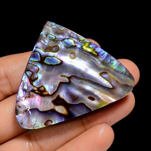 Natural Abalone Shell Cabochon Long Drop Shape Abalone Shell Crystal 41X51X11 mm 150 Carat Abalone Shell Gemstone