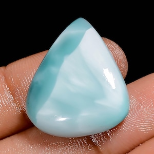 Cabochão de Hemimorfita com parte traseira plana Cristal de Hemimorfita polido 24X20X5 mm Tamanho Pedra de Hemimorfita