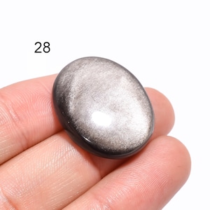 Natural Silver Obsidian Cabochon Wholesale Gemstone, Silver Sheen Obsidian, Mix Size & Shape Cabochon, Obsidian Gemstone, Gift For Her